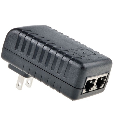 黒 24V 1A 壁プラグ POE インジェクター イーサネット アダプター IP 電話 カメラ 電源 24 V
