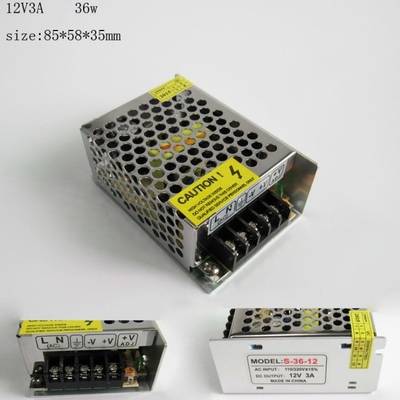 シルバーデザインと性能のための12vDC 3.2A 3A 36W CCTV電源