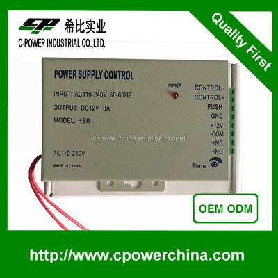 電気ロック電源 セキュリティ / 監視 / 警報のための大電圧 12V 3A UPS
