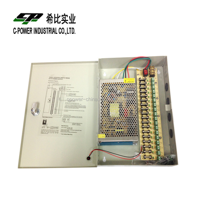 12V出力 CCTV電源 120W 18CH 超電圧保護とCCTVカメラ