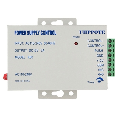 K80 AC 110-240V から DC12v 3A 36w ドア アクセス コントロール システムの電源 出力 1 50W
