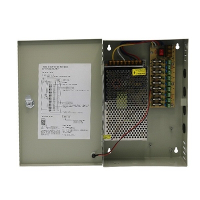 シングル出力 グレー 9ポート 20A 12V DC 切り替え電源 配送箱 C-パワー