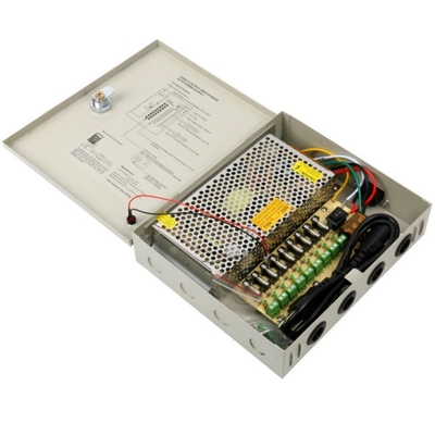 汎用入力電圧 9チャネル CCTV電源 12VDC 120W 10A あなたのビジネスのために