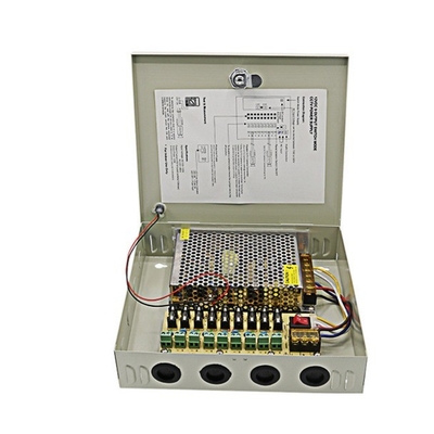 汎用入力電圧 9チャネル CCTV電源 12VDC 120W 10A あなたのビジネスのために