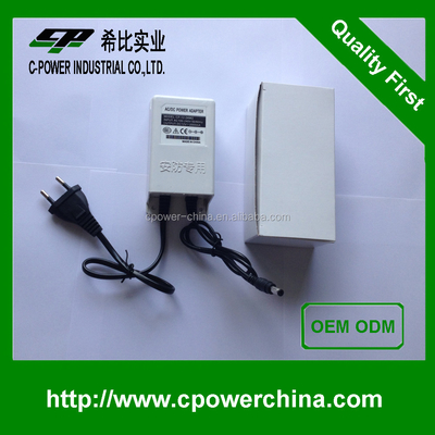 12V直流電源アダプター出力電流 2000mA CE証明書 屋外活動用 白