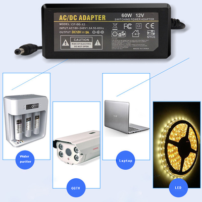 最良選択 60W AC DC 電源 220V 入力電圧 12V 3A/4A 24V 2A/3A 12V 5A