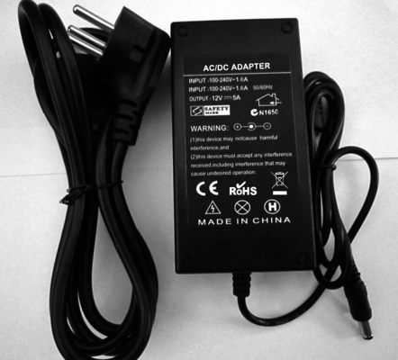 12v 5a DC スイッチング AC DC 電源アダプター 送料無料 1000pcs 単一出力タイプ