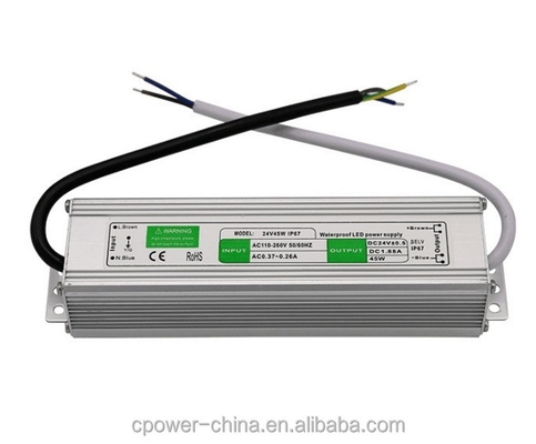 12V/24V LEDライトストライプ電源 IP67 防水 45W LEDドライバー 常電圧