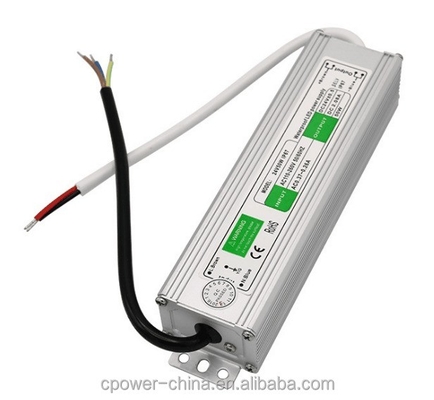 シルバー ホワイト 24v DC 防水電子 50W LED ドライバー 100w 25w IP67 電源 トランスフォーマー