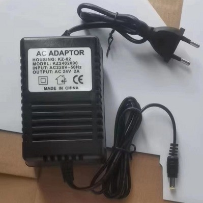 シングルフェーズACからAC 24V 2A線形電源トランスフォーマー 5.5*2.1 DCプラグ