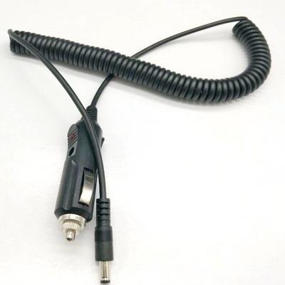 ブラック 12V DC カー・タバコ・ライター・チャージャーケーブル 5.5x2.1mm 標準銅