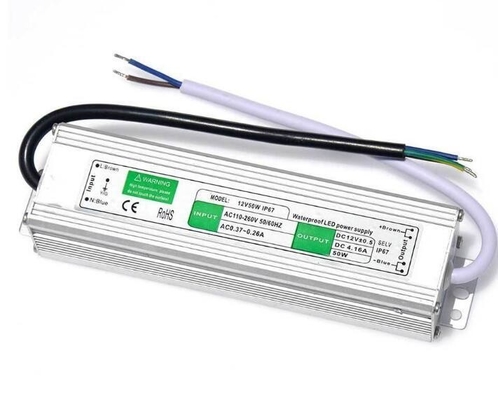 防水 50W トランスフォーマー 電源 LED ドライバー DC12V 単一出力