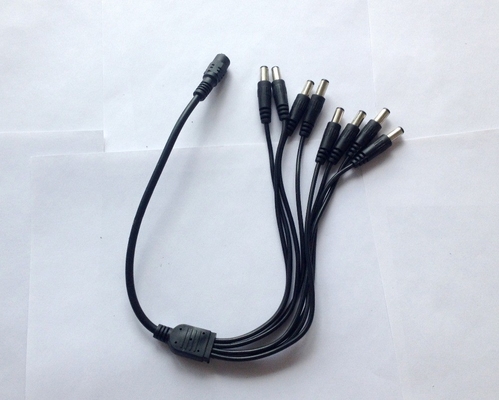1 男性から8 双女性スプリッターケーブル 5.5mm/2.1mm CCTVカメラ DC電源 CE 承認