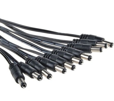 12V DC パワーピグテール 男性 5.5*2.1mm ケーブルプラグワイヤー ブラックカラーでCCTVカメラ