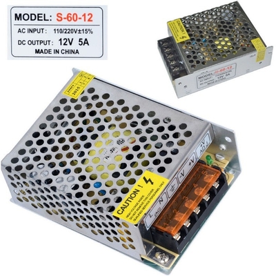 単一出力型 AC110V/220V DC 5V 12A 12V 5A 24V 3A 88%効率の電源