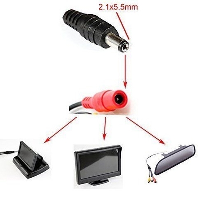 5m 3m 2m 1m DCケーブル ホワイト 女性端 5.5mm x 2.1mm プラグアダプター延長ケーブル