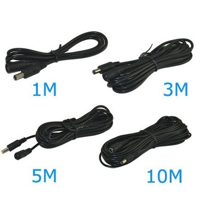 12V 男性から女性 2.1x5.5MM 拡張電源ケーブル CCTVカメラの銅導体
