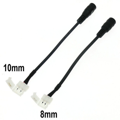 3528/5050 LED ストライプ 2Pin 女性プラグコネクタ DCケーブル 缶詰銅とPVC