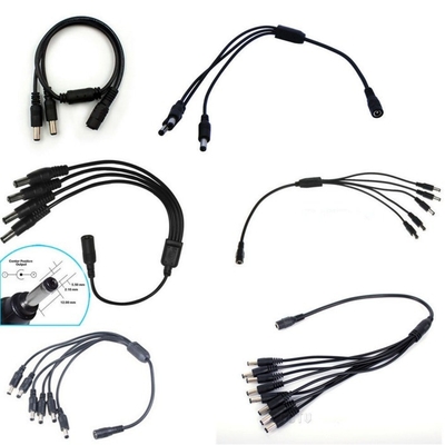 元の場所 DC電源分割器 アダプタケーブル 女性から男性 5.5x2.1mm CCTVカメラ