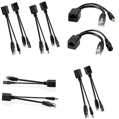 CE認証CCTVカメラPOE パワーオーバーイーサネットスプリッターケーブル 5.5x2.1mm DC RJ45 CAT6