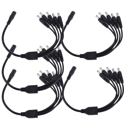 4 パック 5 Way Channel DC Power Splitter Cable for CCTV セキュリティカメラ CE 証明書