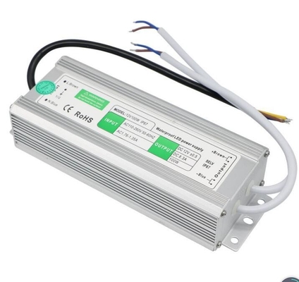 シングルアウトプット シルバー 防水 IP67 電源 10W 12V 24V 5V 90-270V AC DC C電源