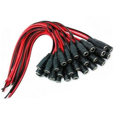 5.5x2.1mm 豚尾 男性 女性 DCケーブル CCTVカメラ LEDライト 12V 銅導体