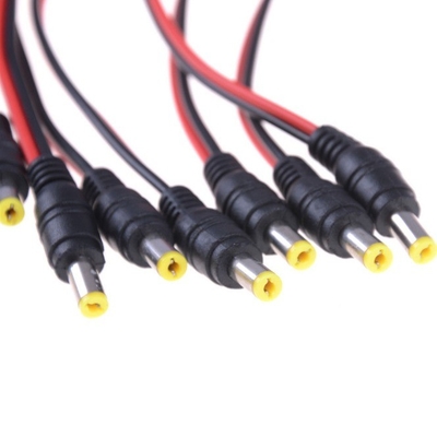 DC 5.5*2.5mm 5525 30cm 男性電源ジャックプラグ IEC 女性端タイプを持つ銅コードワイヤケーブル