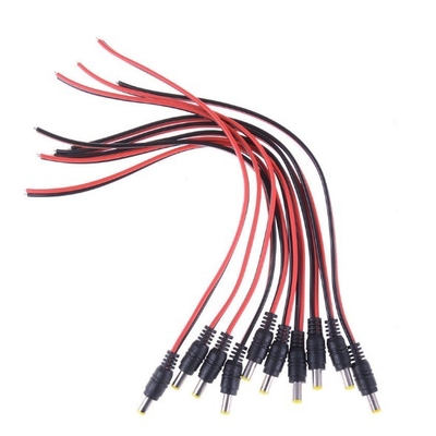 DC 5.5*2.5mm 5525 30cm 男性電源ジャックプラグ IEC 女性端タイプを持つ銅コードワイヤケーブル