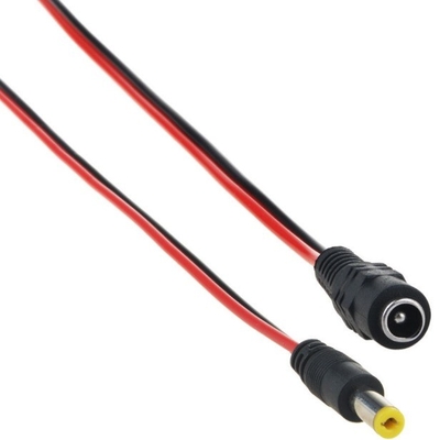 DC 5.5*2.5mm 5525 30cm 男性電源ジャックプラグ IEC 女性端タイプを持つ銅コードワイヤケーブル