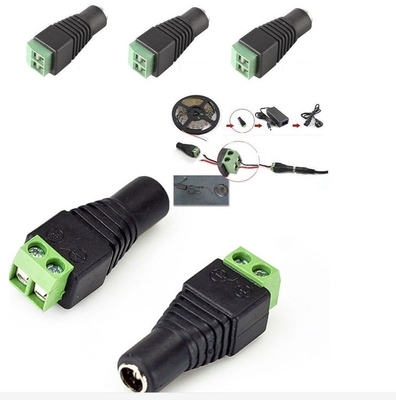 DC 5.5 x 2.1mm パワー 男性 ジャック アダプター ケーブル プラグ コネクタ CCTV/LED 性別 女性
