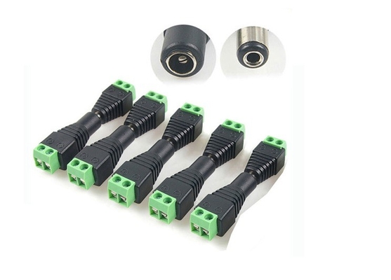 DC 5.5 x 2.1mm パワー 男性 ジャック アダプター ケーブル プラグ コネクタ CCTV/LED 性別 女性