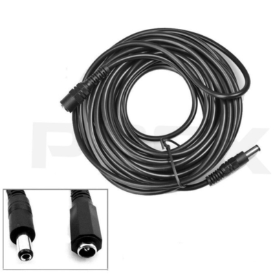 PVCジャケット 2V DC電源延長ケーブル 5.5 x 2.1mm CCTVカメラ/LED/DVR/PSUリード