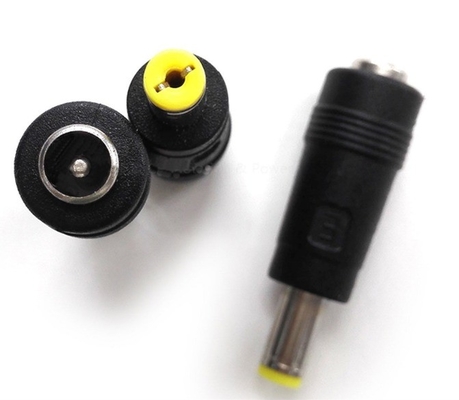ブラックアダプター DC電源プラグ 5.5x1.7mm 男性から 5.5x2.1mm 女性ジャックコネクタ