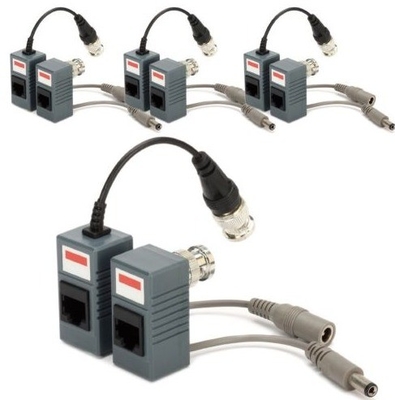 CCTVカメラ ブラックBNCからRJ45 CAT5 CAT6ケーブル パシブビデオ・オーディオ バルーンコンネクタトランシーバー