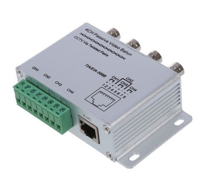 ビデオトランスミッション 4CH CAT5 HD UTP ビデオ バラン BNC 女性トランシーバー RJ45 CCTVシステム