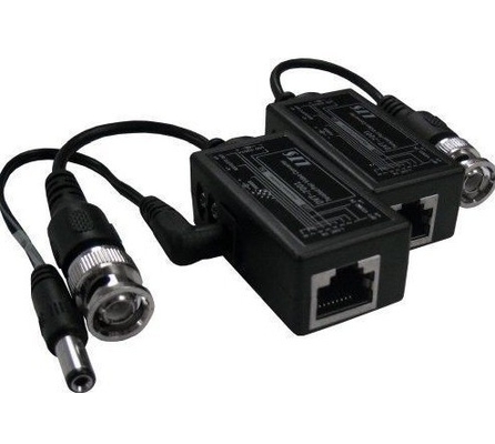 黒のCCTVBNCからRJ45ビデオバルーン DC電源拡張子によるEthernet Cat5/6ケーブル