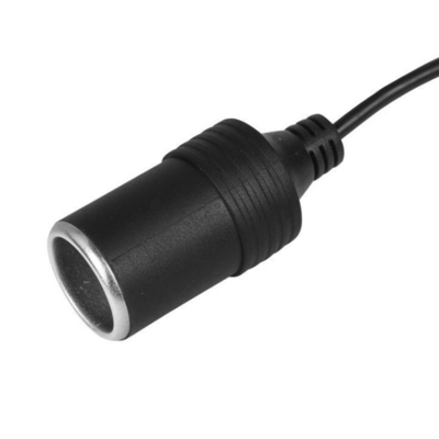 5Vから12VのUSB カー・タバコライター ソーケット 女性コンバーター アダプター 黒色PVCデザイン