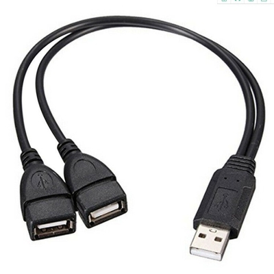 低電圧USB2.0 男性から2人 双子 女性 ジャック Y スプリッター ハブ コード-ケーブル-Ada 電力