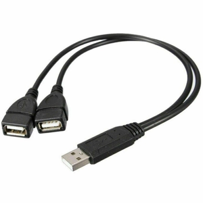 低電圧USB2.0 男性から2人 双子 女性 ジャック Y スプリッター ハブ コード-ケーブル-Ada 電力