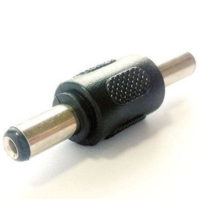 黒色DC電源プラグ 5.5x2.1mm トランスフォーマーのための男性から男性カップラーコネクタアダプタ