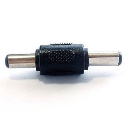 黒色DC電源プラグ 5.5x2.1mm トランスフォーマーのための男性から男性カップラーコネクタアダプタ