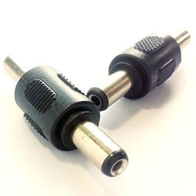 黒色DC電源プラグ 5.5x2.1mm トランスフォーマーのための男性から男性カップラーコネクタアダプタ