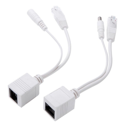 CE証明書ペア POE イーサネット インジェクター スプリッター アダプタケーブル CCTV RJ 45 RCA