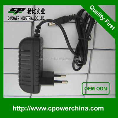12W電源アダプタ,出力電流1000mA,入力電圧100-240V
