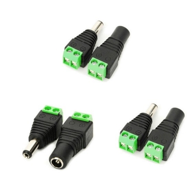 ABS CCTV カメラコネクタ 2.1mm DC RCA Phono BNCプラグとソケットケーブル接続