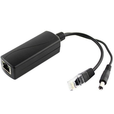 ネットワークトランスミッション ブラック PoE スプリッターケーブル アダプター IEEE802.3af 12V DC IPカメラ用
