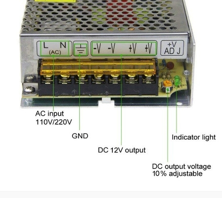 120v入力電圧 S-120-12 AC 110V/220VからDC変換ドライバーへの切り替え 12V 10A 120W電源アダプタ