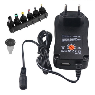 C-Power AC100-240v ユニバーサル マルチプル アウトプット 30W 2.1A 3-12V 調節可能電源アダプター