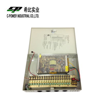 CCTVカメラ用の18チャネル電源ボックス 12V 10A DC入力電圧内